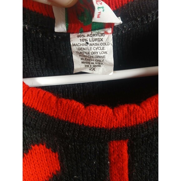 Nutcracker VTG Ugly Christmas Sweater 2X Snowman Tree Bell Stocking Candy Cane - Picture 5 of 8